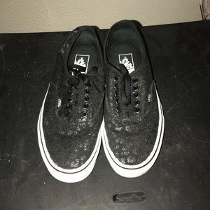 Cheetah Print Black Vans